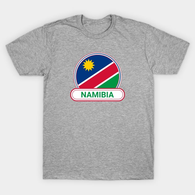 Namibia Country Badge - Namibia Flag T-Shirt by Yesteeyear